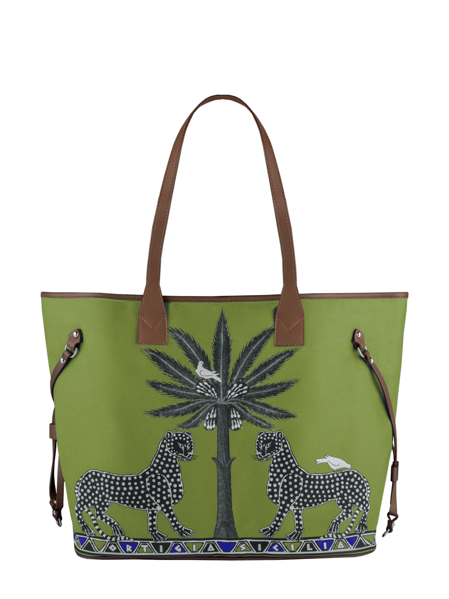 Canvas Gattopardo Tote Bag