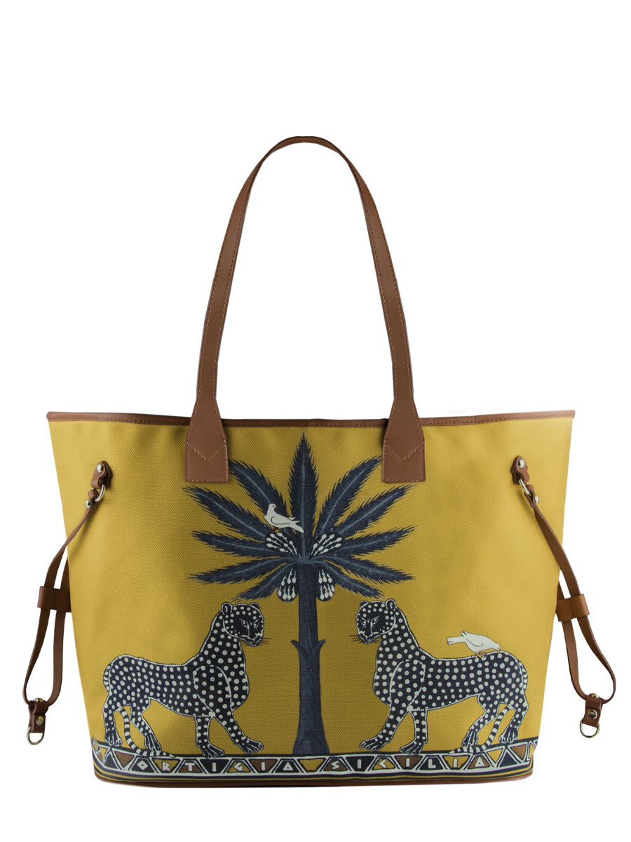 Canvas Gattopardo Tote Bag