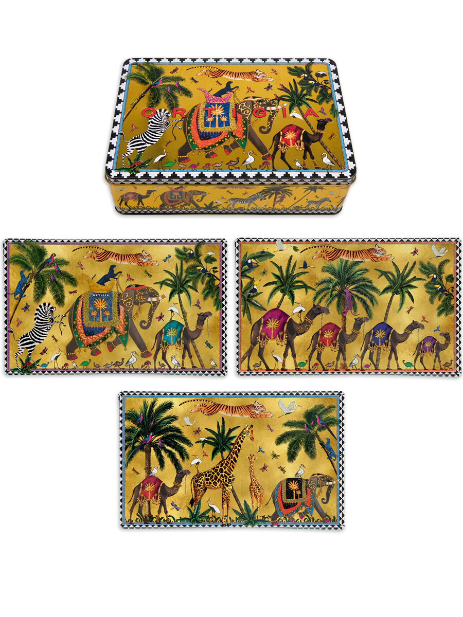 Tin Flying Tiger 3 Glass Plates