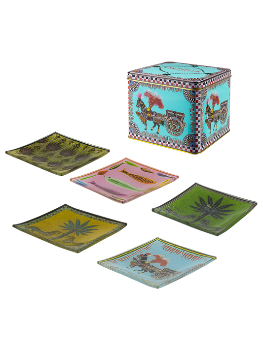 Lata Carretto 5 platos de vidrio